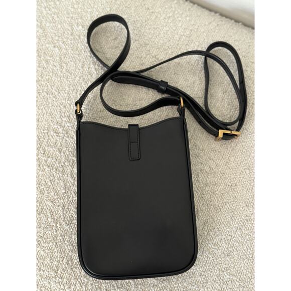 Saint Laurent Le 5 À 7 Mini Vertical Bucket Bag Black Smooth Leather NWT - Picture 6 of 11